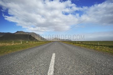 Route 1 near the volcano Eyjafjallajoekull Iceland