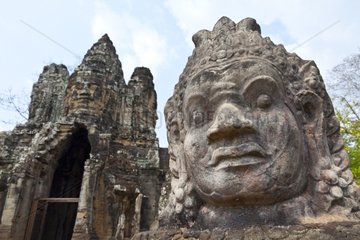Asura statue Entrance of Angkor Thom Cambodia