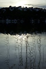 Twilight on the Natural Park Lakes Ruidera Spain