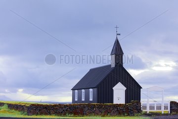 Wooden chapel Budir Snæfellsnes Peninsula Iceland