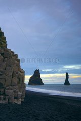 Basalt rocks and Reynisdrangar Iceland