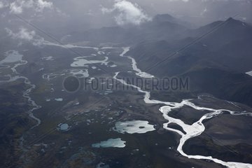 River Tungnaá around Vatnajoekull glacier Iceland