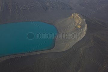Lake and volcanic landscape of South Iceland