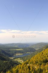 Lake Longemer from Crest Road in the Vosges France