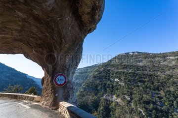 Road in the Gorges de la Nesque in Vaucluse - France