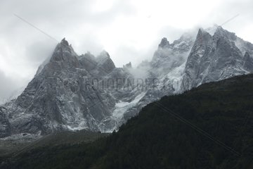 Chamonix valley and Mont Blanc France