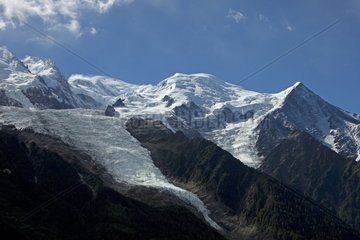 Bossons glacier and Mont Blanc France