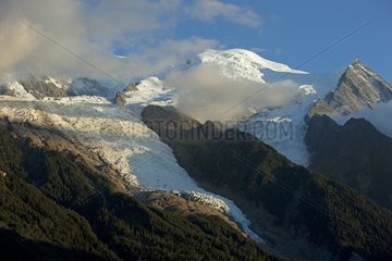 Bossons glacier in the Mont Blanc France