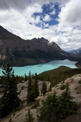 Peyto Lake seen from the Icefields Parkway in Canada