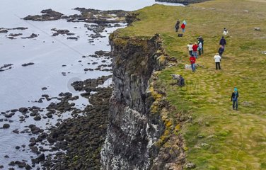 Walk on the cliffs of Latrabjarg Iceland
