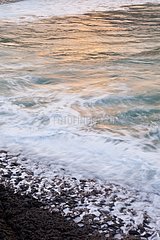 Motion effect of waves of Cantabrian sea Cantabria Spain
