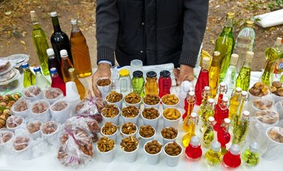 Traditional agricultural products Krka NP Dalmatia Croatia