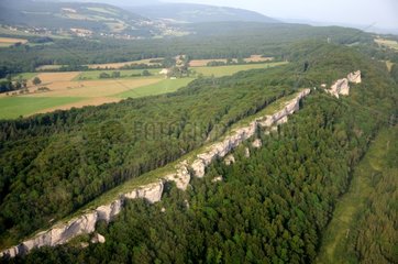 Cliffs of Crêt des roches Franche-Comté France