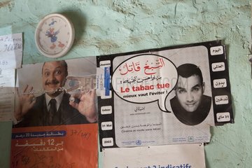 Posters on the wall Draa Valley in Morocco