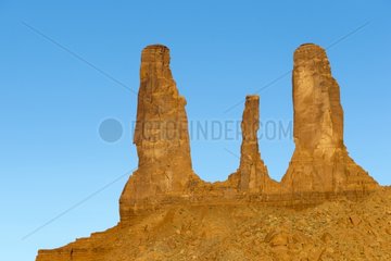 The Three Sisters Monument Valley Arizona USA