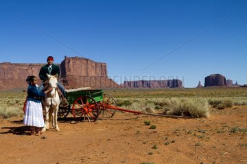 Navajo and Horse Monument Valley Tribal Park Arizona