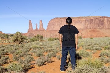 Navajo back Monument Valley Tribal Park Arizona USA