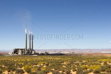 Navajo power plant in the desert Arizona USA