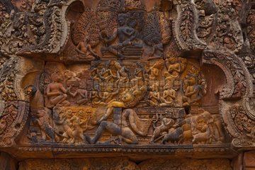 Banteay Srei temple at Angkor in Cambodia