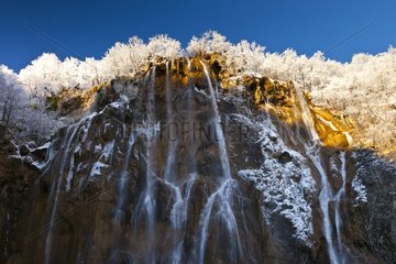 Waterfalls in Winter Plitvice Lakes NP Croatia