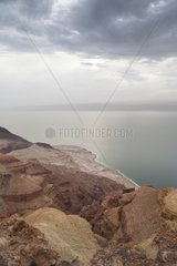 Desert landscape devatant the Dead Sea in Jordan