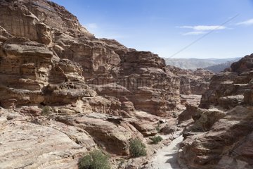 Landscape around the ancient city of Petra in Jordan