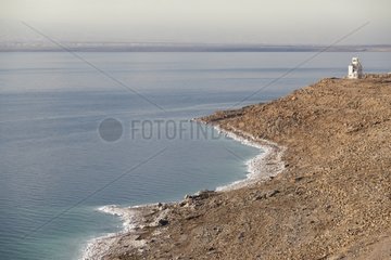 Lighthouse on the shores of the Dead Sea in Jordan