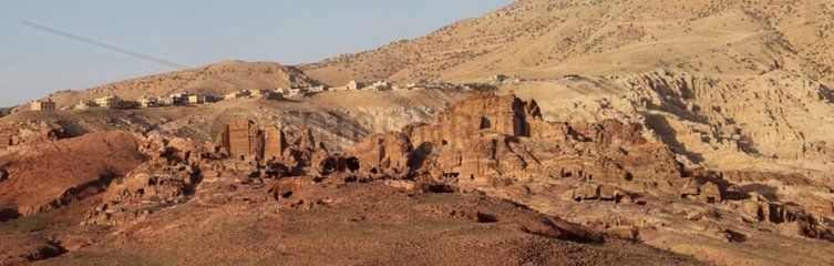 Urn tombs carved into the mountains of Petra Jordan
