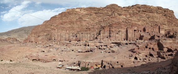 Cave houses on the site of Petra in Jordan