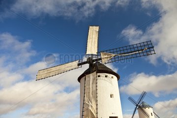 Setting canvas of a Windmill La Mancha Spain