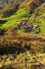 Carmona village at Saja-Besaya NP in Cantabria Spain