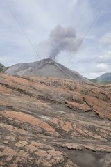 Field of ash from the volcano Yasur - Tanna Island Vanuatu