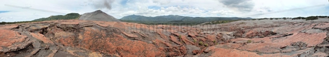 Field of ash from the volcano Yasur - Tanna Island Vanuatu