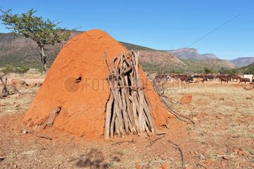 Hut in a Himba village in Namibia