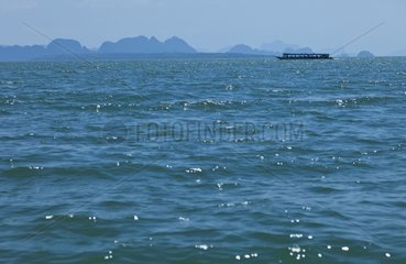 Long tail boat Phang Nga Bay in Andaman Sea Thailand