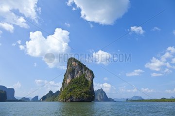 Rocky islet in the Phang Nga bay in Thailand