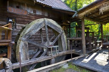 Watermill in the Rastoke village Croatia
