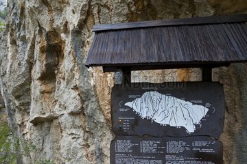 Panel in the Paklenica NP Velebit Range Croatia