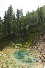 Resurgence of Lake Tignes Gouille of Salin Alpes France