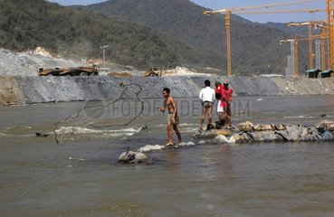 Construction of the Xayaburi Dam on the Mekong Laos