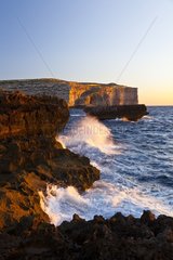 Eroded shoreline Fungus Rock Malta Gozo