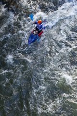 Kayaking on the river Ason Collados des Ason NP Spain