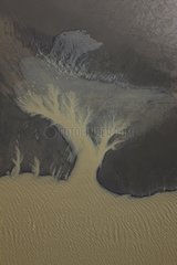 Melting of glaciers around Hoefn southeast of Iceland