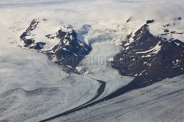 The Vatnajoekull glacier in southeast Iceland