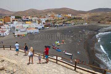 Beach and village Ajuy Betancuria Fuerteventura Canary