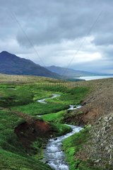 Landscape north of Iceland near Grenivik