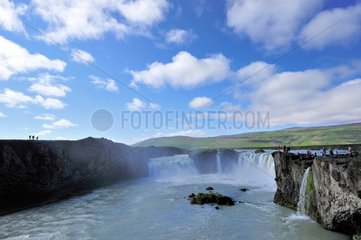 Dettifoss falls between Akureyri and Lake Myvatn Iceland