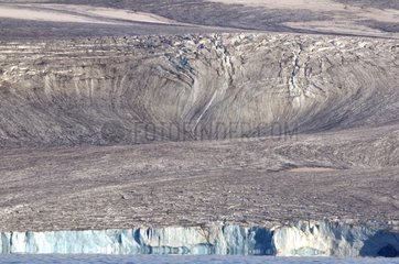 Front of glacier in Carlsberg Fjord Greenland