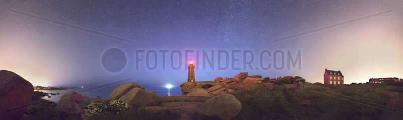Lighthouse of Ploumanac'h under the stars
