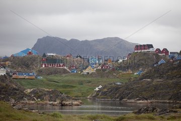 Colorful houses of the town Sisimiut Greenland